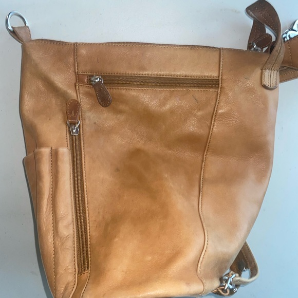 NATURALIZER Leather Hobo Backpack - Picture 12 of 16